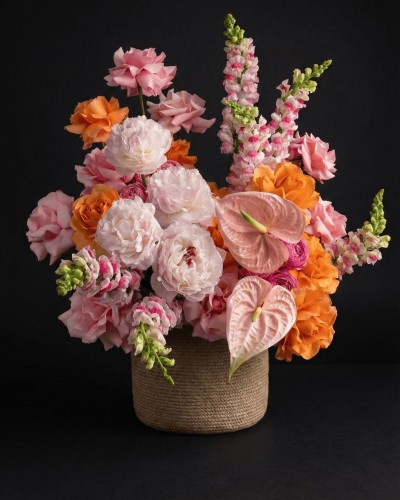 Цветы в корзинке 